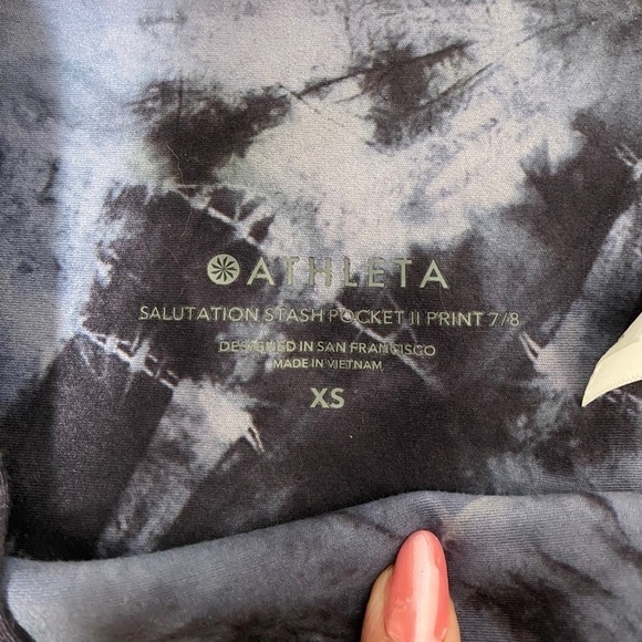 Athleta Salutation Stash Pocket II Print 7/8 Calypso Navy - Picture 5 of 8